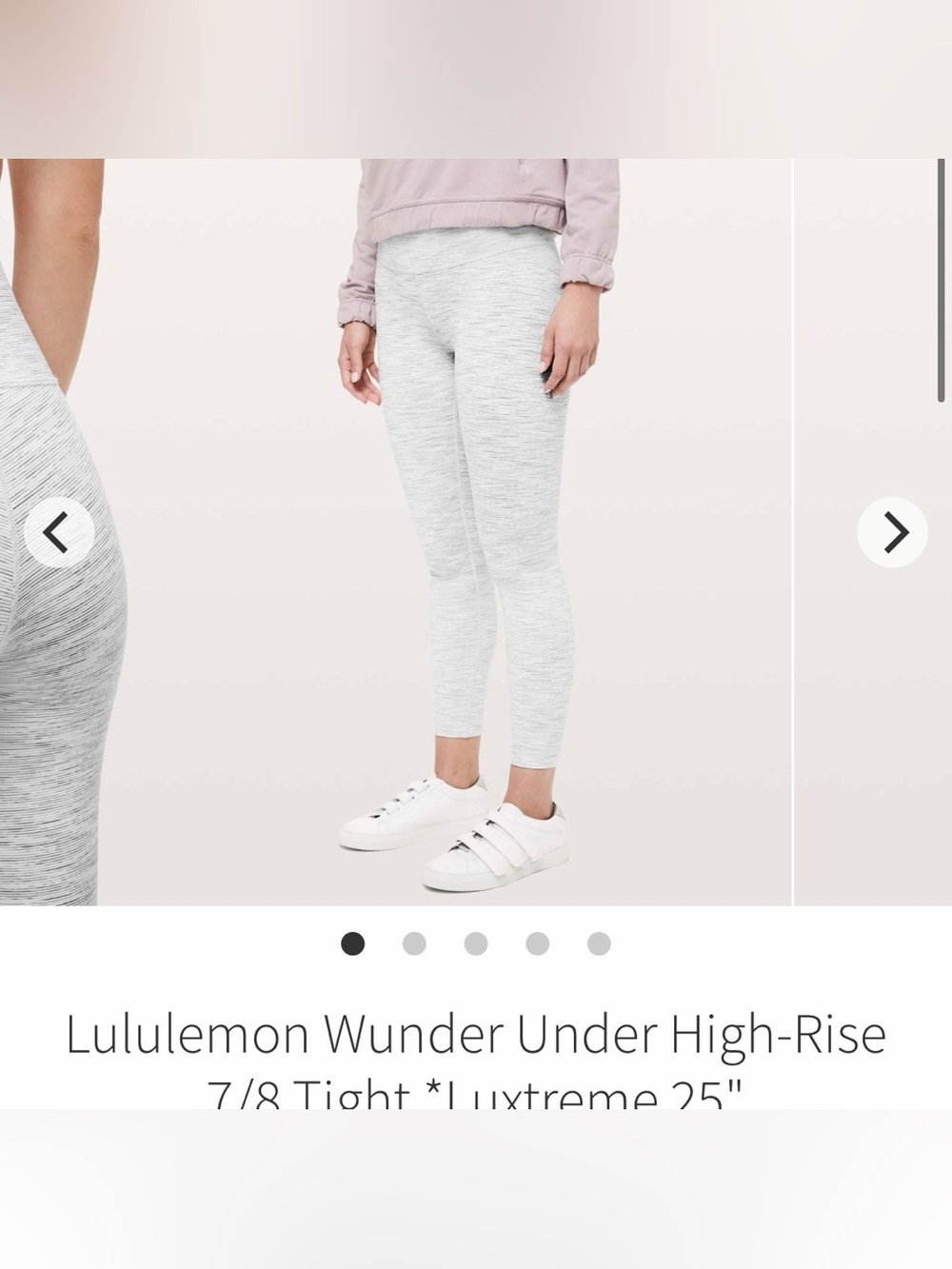 lululemon athletica winder under Light Heathered Gray High-Rise 7/8 Leggings